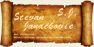 Stevan Janaćković vizit kartica
